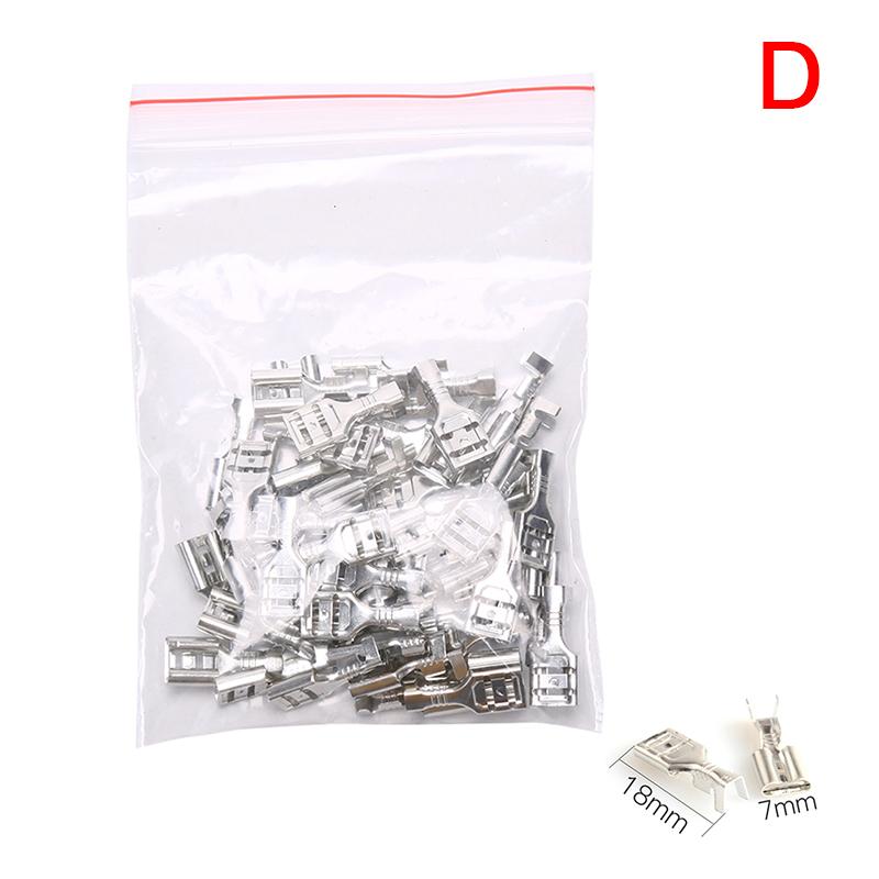 50Pcs 6.3 Crimp Terminal Male Female Spade Connector Crimping Terminals