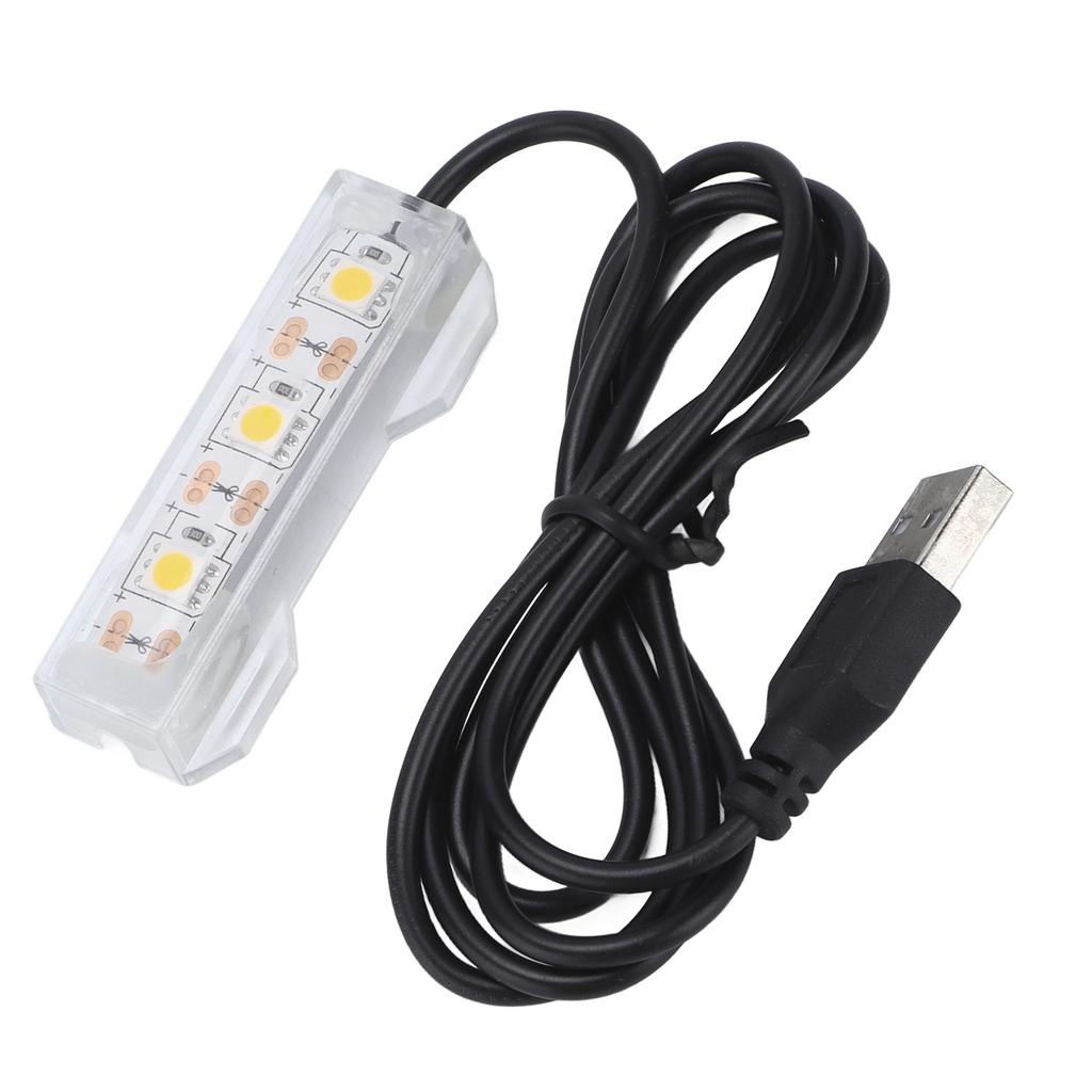 Aquarium Light USB Charging Plastic Fish Tank LED Light for Aquatic Plants LandscapeYellow