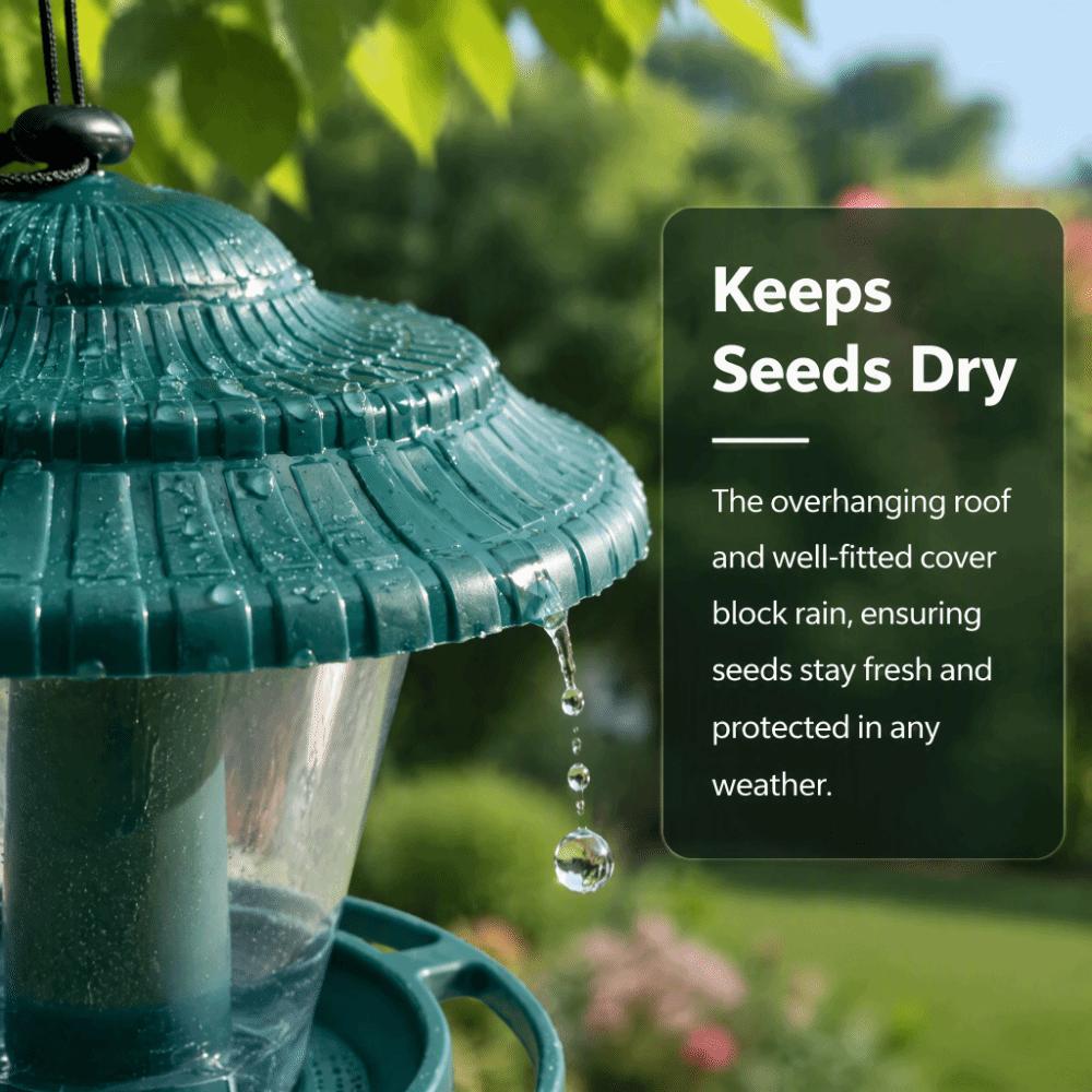 With Suspension Wire Bird Feeding Container Transparent Container Bird Seed Container Garden Use