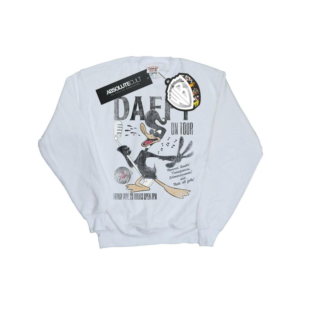 Looney Tunes Mens Daffy Duck Concert Sweatshirt