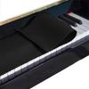 Washable, Dust-resistant, Stretchy Nylon Keyboard Cover for Upright Digital Pianos, 15*125cm, Stylish, Simple, and Wear-resistant, Black