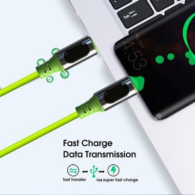 Кабели USB C 6A 240W для быстрой зарядки 480 Мбит/с Высокоскоростная передача данных Шнур для телефона Цифровой дисплей Провод Type C для iPhone Samsung