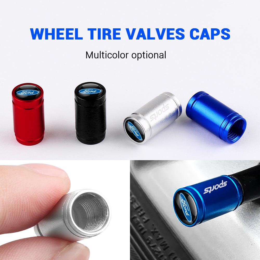 4Pcs Frosted Car Styling Logo Wheel Tire Valve Stem Cap Cover Accessories For Ford Mustang Foose Explorer Mondeo Shelby Fiesta djzh66
