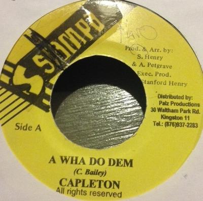 7-дюймовая пластинка CAPLETON - A Wha Do Dem NONE Stampa Jamaica Reggae, Ska & Dub Б/У