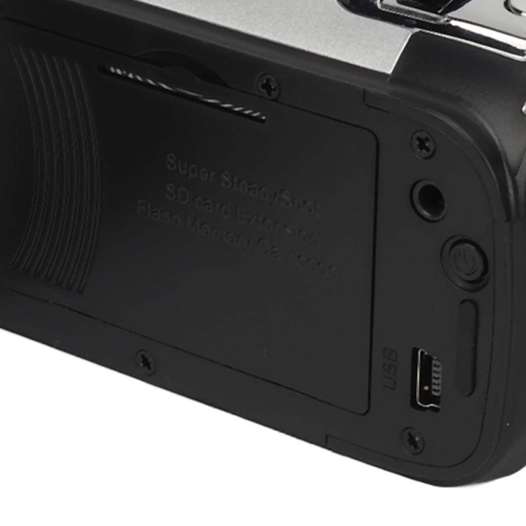 Цифровая камера, HD 1080P, 16 МП, 2,4-дюймовый поворотный экран, Видеокамера, 16-кратный зум, Рекордер, Заполняющий свет (Серебряный)