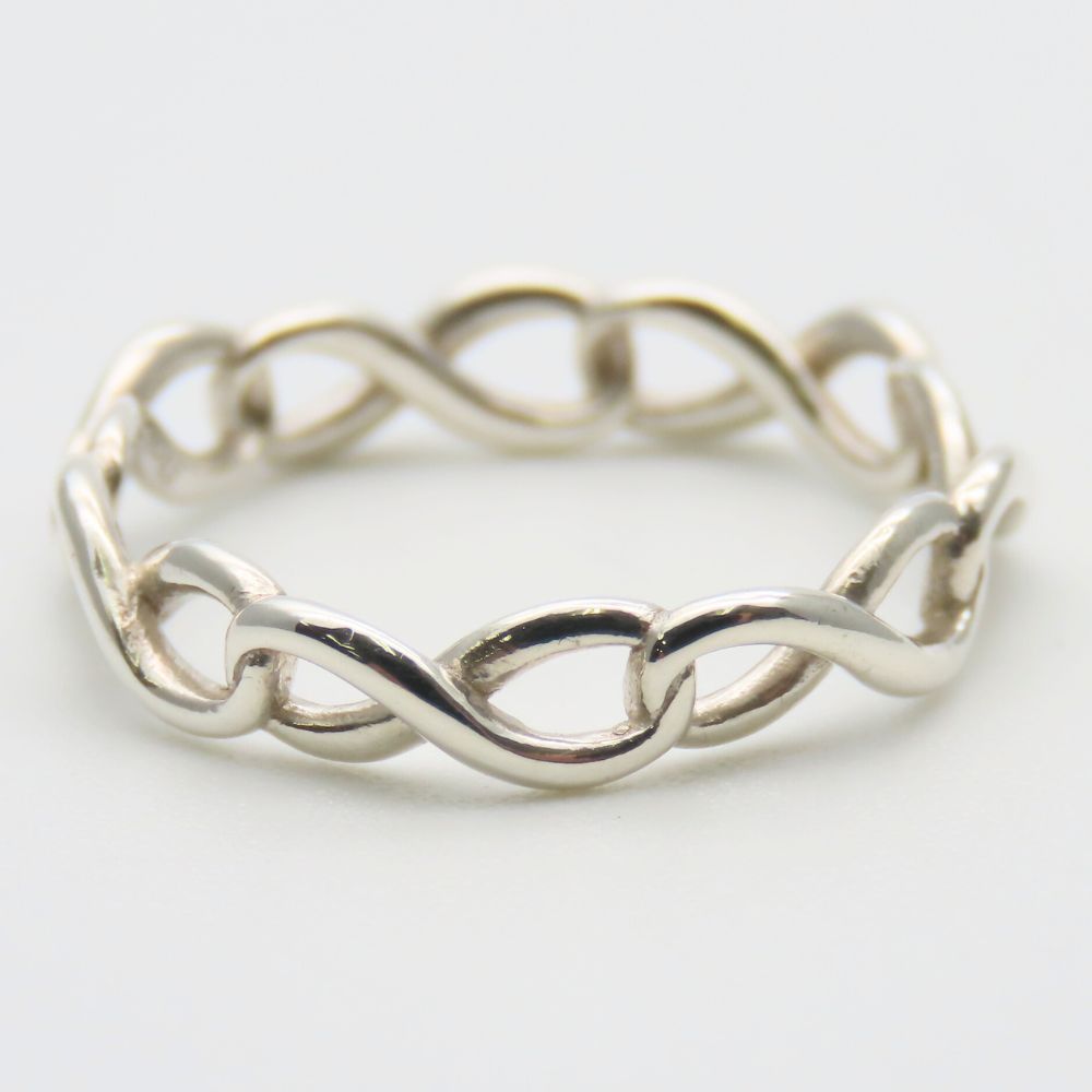 Б/У TIFFANY&Co. Кольцо Бесконечность EU#48.5 Серебро925 1.29г Серебряные аксессуары