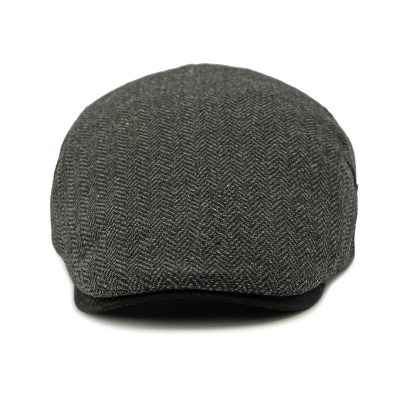 Осенне-зимняя мужская берет британская винтажная кепка с елочкой, теплая шапка маляра