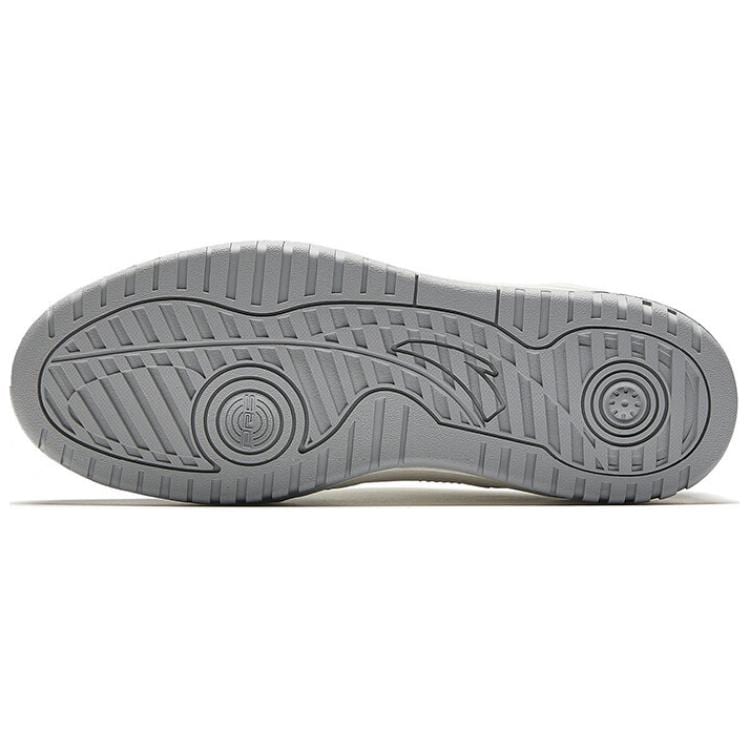 Anta Grand Slam Synthetic Leather Slip Resistant Abrasion Resistant Low top Skateboard Shoes Women's White Green 122448032-3