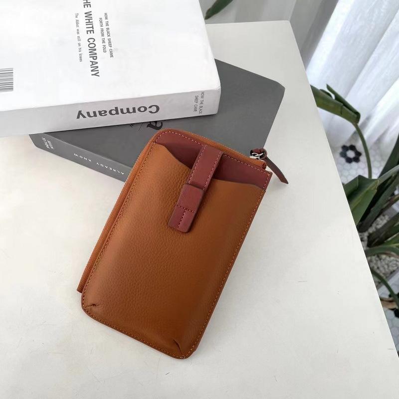 Новый женский кошелек из натуральной кожи с верхним слоем из коровьей кожи с узором личи, затягивающимся шнурком, контрастного цвета, сумка для мобильного телефона, сумка для карт