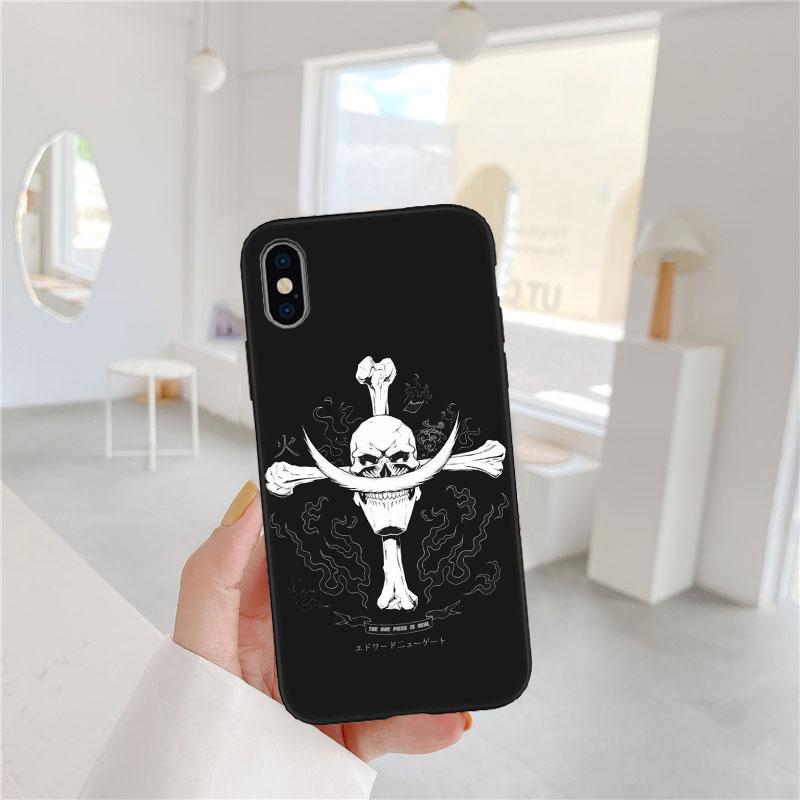 One Piece Edward Newgate Soft Shell Phone Case for iPhone 16 15 14 13 12 Pro Max Plus Mini