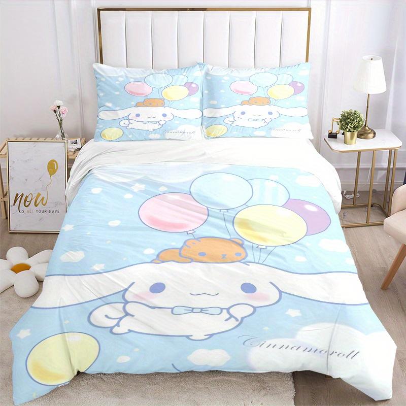 3 шт. Набор чехлов для подушек с принтом Cinnamoroll, ультрамягкий, дышащий и удобный комплект постельного белья со стильным дизайном для спальни и гостевой комнаты