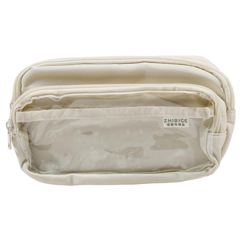 Шикарный однотонный пенал Simplecity прозрачный чехол для ручек большой емкости канцелярский органайзер сумка школьные принадлежности