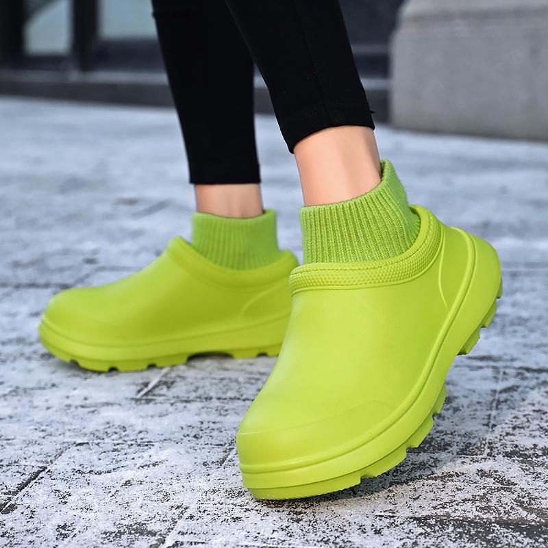 Winter Cotton Slippers Non-Slip Thick Sole Cotton Shoes Home Slippers EVA Slippers for Men Indoor Women's Casual Flat Shoes Cotton Slippers