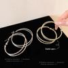 Элегантные двухслойные большие серьги-кольца для женщин — шикарный, легкий роскошный дизайн, представленный законодателями моды