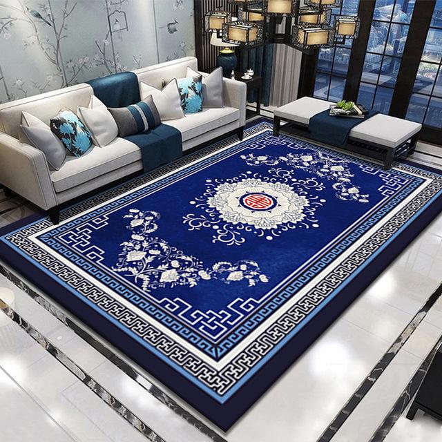 New Chinese -Style Living Room Large Area Non -Slip Carpet Printing Office Coffee Table Floor Mat Home Bedroom Study Floor Mat