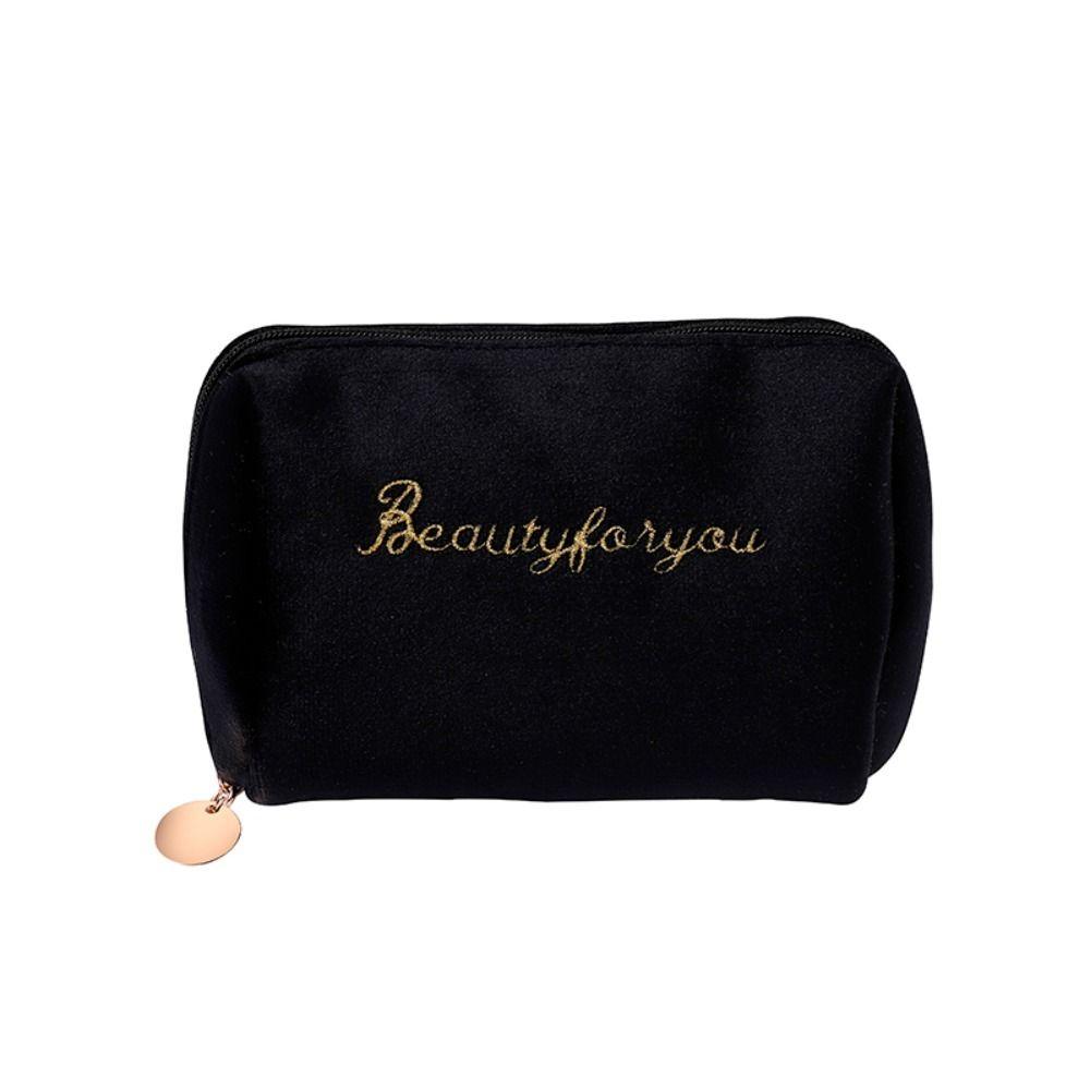 Косметички Beauty Velvet Travel Solid Color Storage Bags Cosmetic Bag