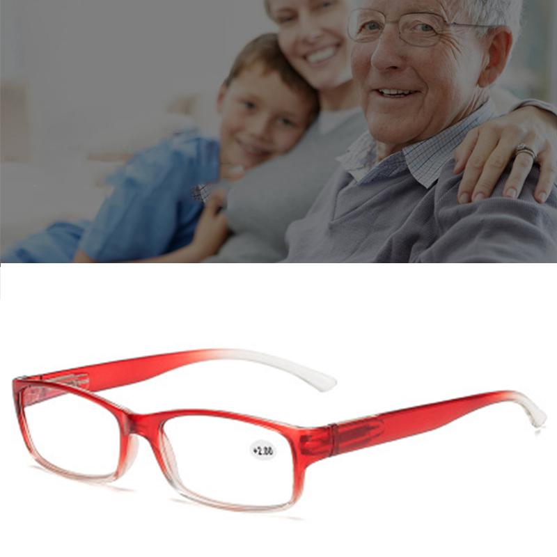 Очки для чтения Прямоугольные Дальнозоркие Полноразмерные Анти-синий свет Газетные Анти-УФ 1 шт родители пожилые Унисекс бусины