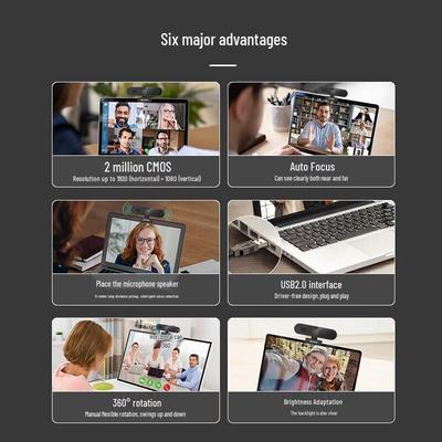 HIKVISION USB-веб-камера 1080p Full HD с микрофоном и динамиком