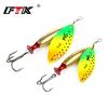 FTK 1PC Long Cast Size2-Size3 Fishing Lures Hook Spinner Spoon Lures With Treble Hooks