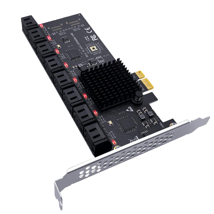 Для майнинга Chia 16 портов SATA 6 Гбит/с контроллер PCI Express карта расширения PCIe к SATA III конвертер адаптер-райзер PCIE для ПК НОВЫЙ