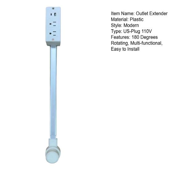 Удлинитель для электрической розетки с USB-A, USB-C, 2 розетки переменного тока 110 В, вращающийся на 180 градусов диван, тумбочка, стол, настенная розетка, удлинитель