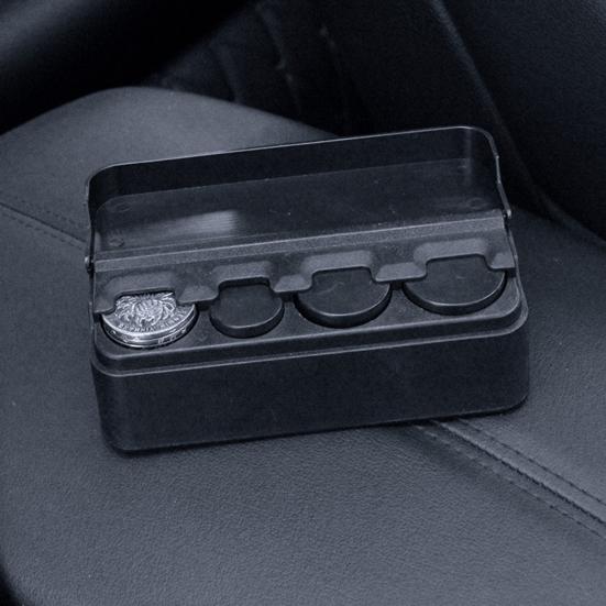 Автомобильный ящик для монет, удобный автомобильный держатель для мелочи, органайзер, компактный прочный контейнер для хранения монет для авто дома