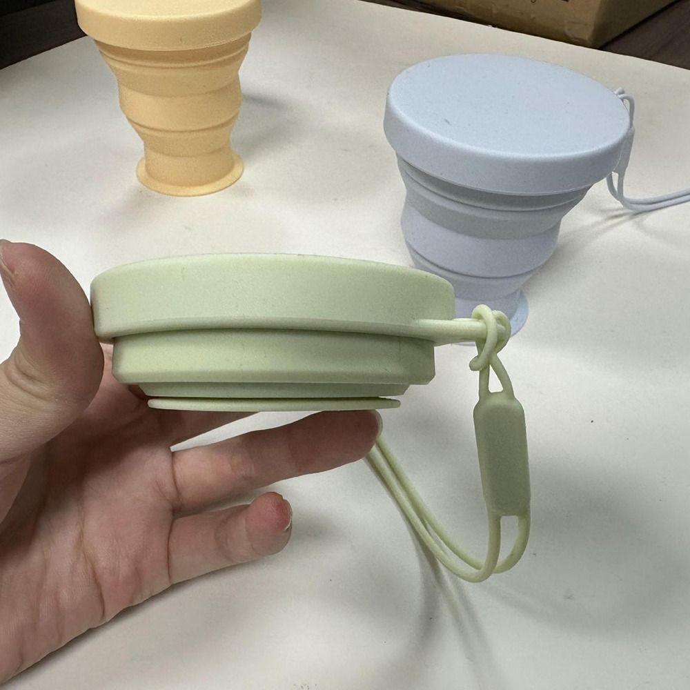 200ML Foldable Water Cup Silicone Travel Collapsible Cup Mini Retractable Cup Picnic Hiking