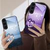 Теплая и романтичная любовь Для Samsung Galaxy S26 Ultra S25 Edge S24 FE S23 Plus S22 S21 S20 S22+ S24+ S25+ Черный стеклянный чехол для телефона