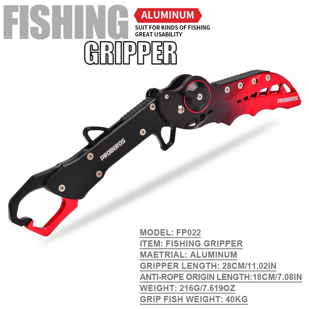 Контроллер рыбы для крупных объектов из алюминиевого сплава, многофункциональный, портативный, складной контроллер рыбы, зажим для рыбы, плоскогубцы и недостающая веревка
