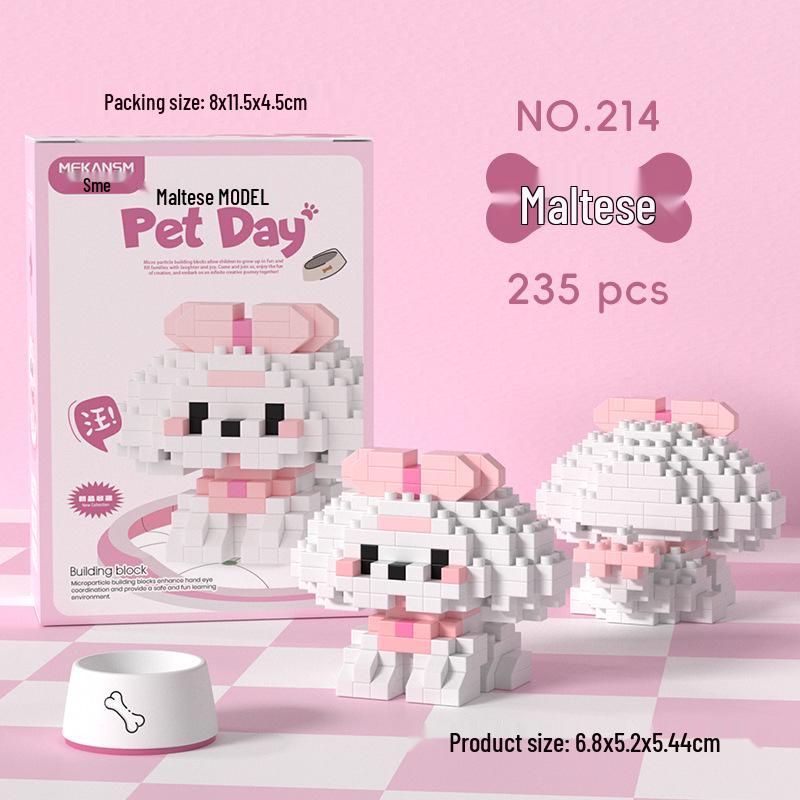 Микро Мини Строительные Блоки: Шиба-ину, Тедди, Корги, Кот, Корова Набор плюшевых игрушек в подарок