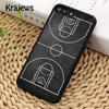 Чехол для телефона Krajews Basketball Court Diagram для iPhone 14 5 6s 7 8 plus X XR XS 11 12 13 pro max Samsung S21 S22ultra Plus