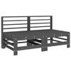 VidaXL Center Sofas with Cushions 2 Pcs Grey Solid Pine Wood, Garden Sofa, Garden Seat, Outdoor Seat, 825690