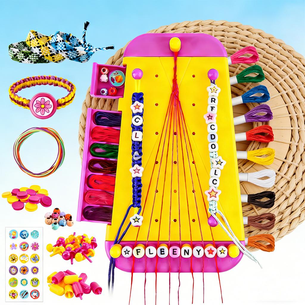 Crafting Kit for Braided Accessories: DIY Friendship Bracelets and Necklaces for Kids