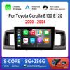 Беспроводной автомобильный видео-мультимедийный проигрыватель Carplay 9 дюймов для Toyota Corolla E130 E120 2000 - 2004 WiFi Android 4G IPS экран GPS Navi