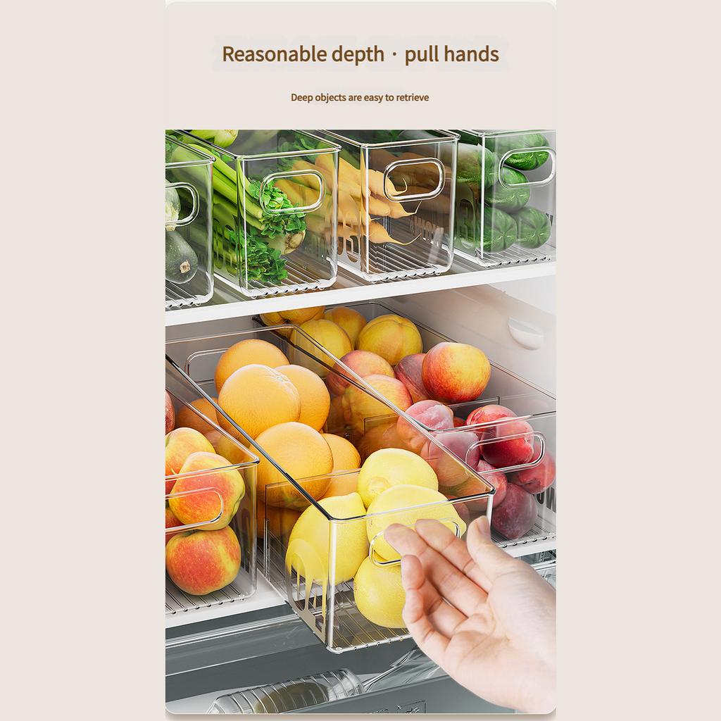 Пищевой контейнер для хранения для организации холодильника Прозрачный штабелируемый кухонный контейнер для хранения в холодильнике