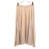 Theory Made In Japan Long Length Pleated Skirt S Pink Beige Waist Rubber Women Used