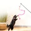 Interactive Cat Teaser Toy-Soft Plush Strip With Teasing Stick For Kitten Play-Pet Supplies For Fun And Exercise