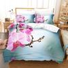 Floral Duvet Cover King Twin Queen Double Size Kit 3D Flower Printed Pillowcase  New Wholesale Elegant Bedspread