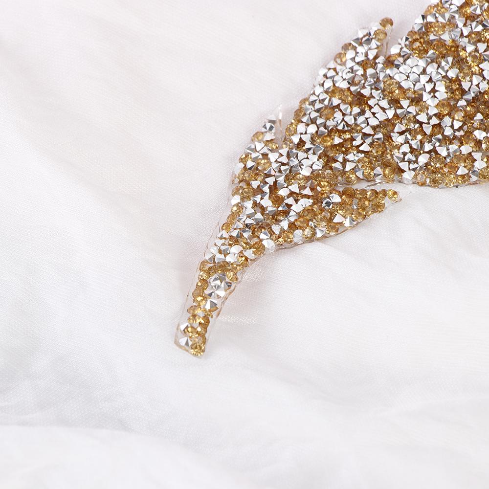 Decoration Thermal Transfer Motifs Sticker Clothing Accessories Leaves Hotfix Rhinestone Patches