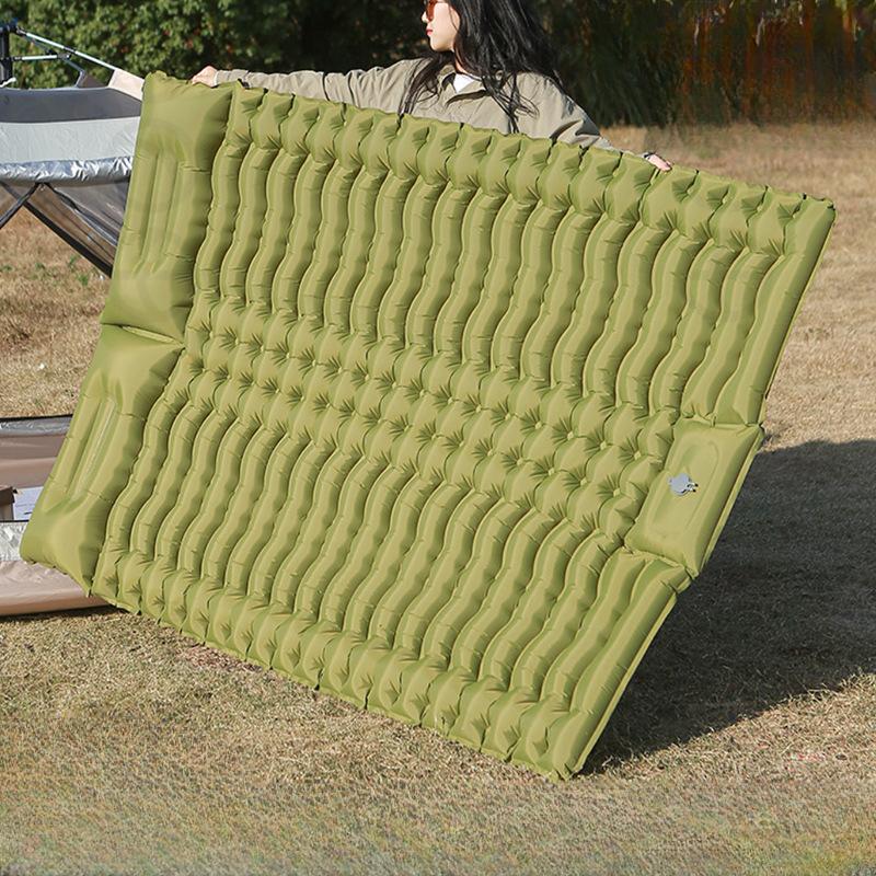 Tent Moisture-proof Pad Two Person Inflatable Pad Outdoor Camping Feet Thickened Office Lunch Sleeping Pad TPU Air Mattress
