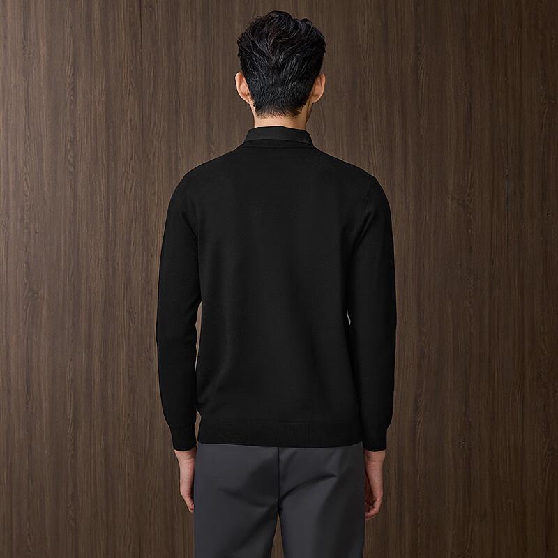 HLA Men's Faux Two-Piece Business Knit Sweater