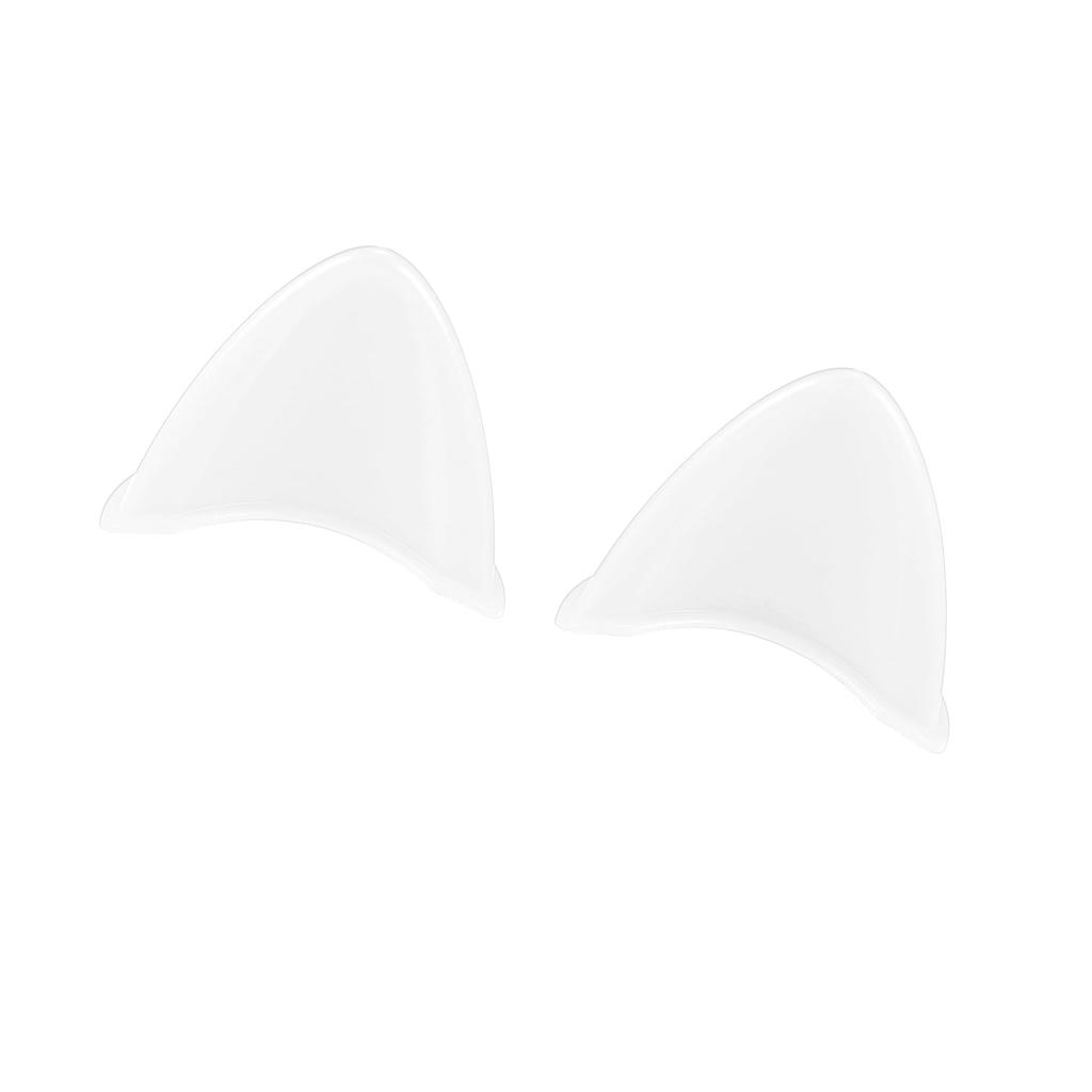 ACROPIX White TPU Cat Ear Style Attachment Motorcycle Bicycle Scooter Helmet Decoration Universal Helmet Sticker - Set of 2
