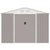 Metal Garden Shed 7.06 M² - 277 X 255 X 202 Cm - MERCURE - Anchoring Kit Included, 2 Sliding Doors - Taupe