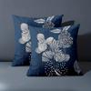 1 шт. - 2D плоская печать Декоративные наволочки с синим цветочным узором из полиэстера, наволочка для диванной декоративной подушки