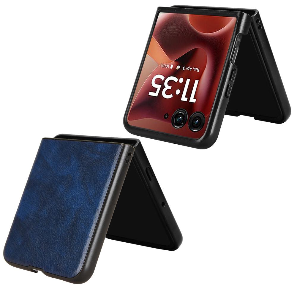 Чехол для Motorola Razr 60 Ultra 5G, текстура личи, ПУ-кожа + ПК, чехол для телефона