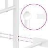 Metal Bed Frame with Headboard White 150 x 200 cm