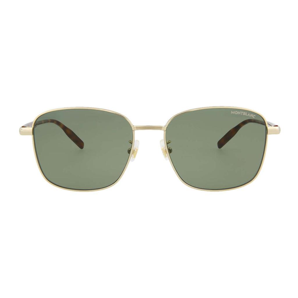 Montblanc Mirror Logo Square Sunglasses Men sunglasses Gold MB0137SK003