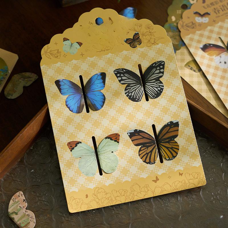 4 шт. Красочные закладки-бабочки, Милые магнитные закладки, Эстетичный держатель для страниц книги, Кавайные канцелярские товары, Аксессуары для чтения