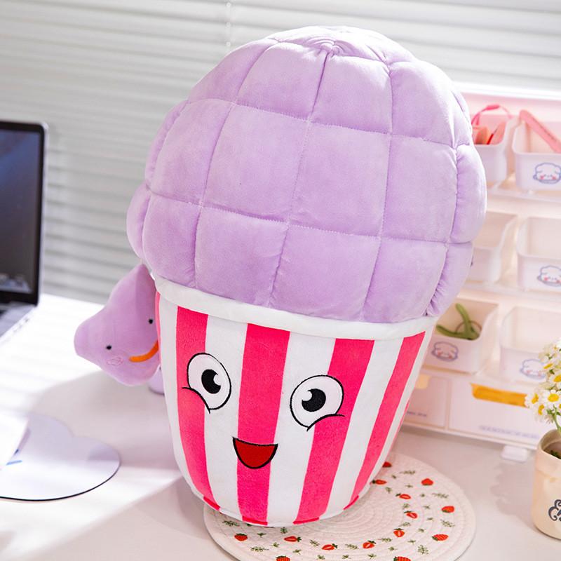 Cute Popcorn Plush Pillow Stuffed Animal Rabbit Cartoon Pp Cotton Short Plush Customized Gift