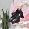 High Heels Women's Shoes 2024 Spring New British Style Pointed Waterproof Platform Thick Heel Buckle Women's Fashion Shoe List